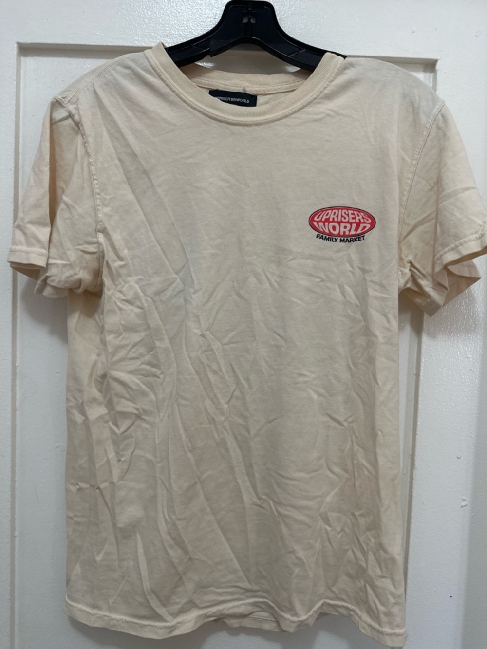 Uprising World Family Market Beige Graphic Tee - Casual Men’s Shirt